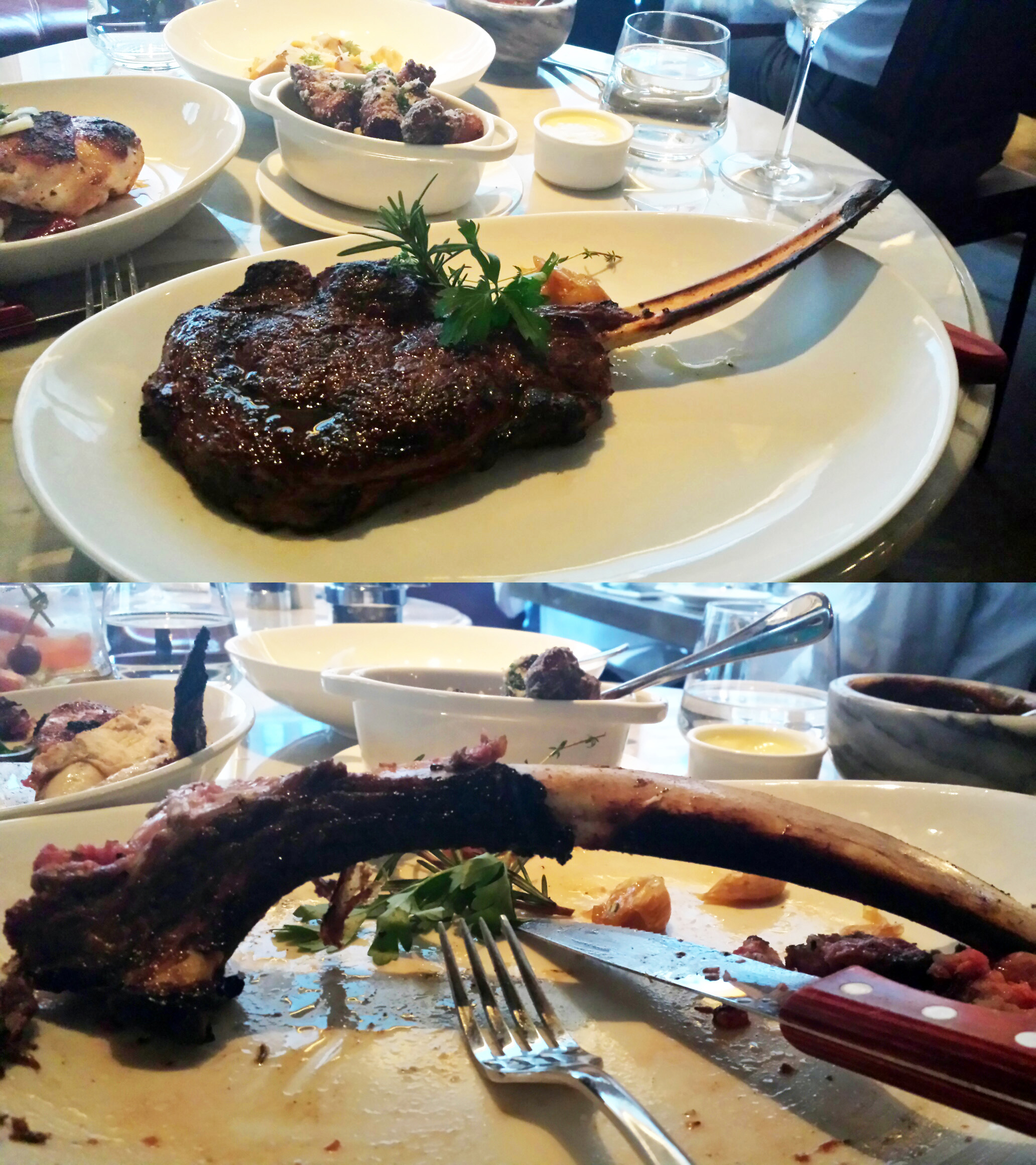 rib eye before and after