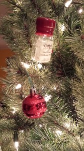 christmas tree decorations made from the empties